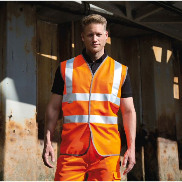Safety Hi-vis veiligheidshesje Fluorescent Yellow XXL Safety Hi-vis veiligheidshesje Fluorescent Yellow XXL