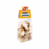 Blokzakje met kopkaartje in eigen vorm en 150 gram snoep Transparant/Wit Strooigoed
