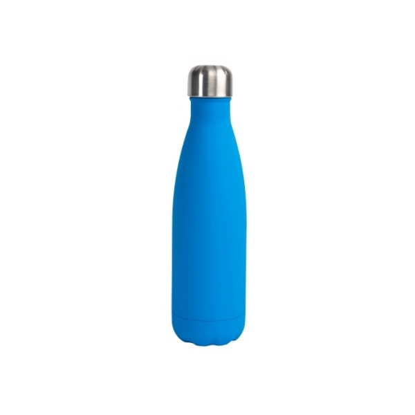 Sagaform Nils Steel Bottle Rubber 500ml - Light Blue