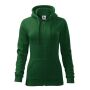 Sweatshirt women's Trendy Zipper bottle green XS
