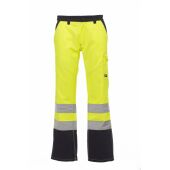 fluorescent yellow/navy blue