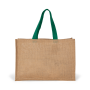 XL shopper Natural / Kelly Green One Size