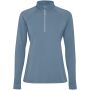 Estambul damessweater met lange mouwen en halve rits - Storm blue - 2XL