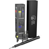 SCX.design T20 30-delige schroevendraaier- en reparatieset in aluminium koffer - Zwart