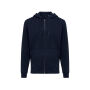 IQONIQ Abisko gerecycled katoen hoodie met rits, donkerblauw (XXS)