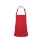 SHORT BIB APRON BASIC WITH BUCKLE AND POCKET, RED, One size, KARLOWSKY