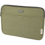 Joey 14 inch GRS gerecyclede canvas laptophoes, 2 l - Olijf