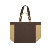 BEAU AWARE™ 400gsm recycled canvas all-round shopper, bruin