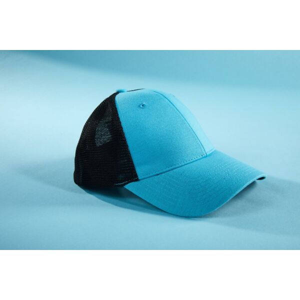 6 Panel Elastic Fit Mesh Cap black/black S/M 6 Panel Elastic Fit Mesh Cap black/black S/M