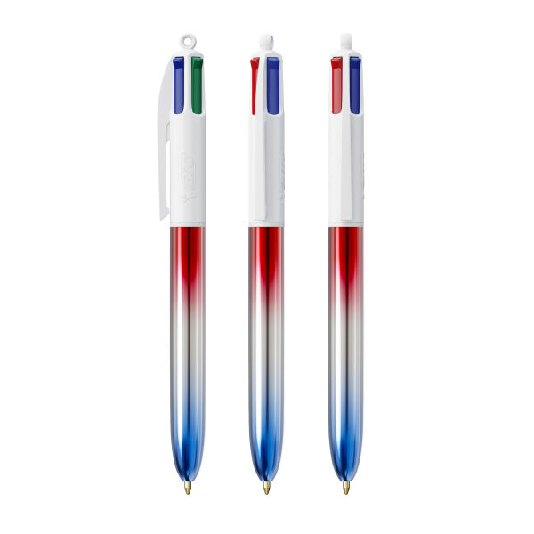 BIC® 4 Colours® Flags Collection 4 C. Flags Collection BP LP Red/Silver/Blue_UP&RI white
