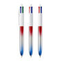 BIC® 4 Colours® Flags Collection + lanyard 4 C. Flags Collection BP LP Red/Silver/Blue_UP&RI white
