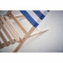 MARINERO - Opvouwbare houten strandstoel - Wit/blauw