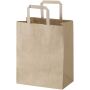 Kraft papieren tas 80 g/m² met platte handvatten – 25 x 15 x 32 cm - Kraftbruin