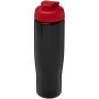 H2O Active® Tempo 700 ml sportfles met flipcapdeksel - Zwart/Rood