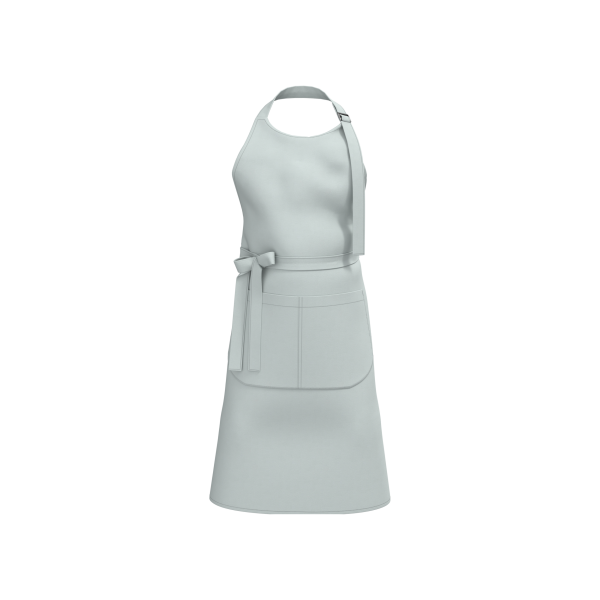 Schort met zak van biologisch katoen Snow Grey One Size Schort met zak van biologisch katoen Snow Grey One Size