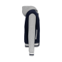 College jacket met capuchon unisex Navy / Oxford Grey / White XS