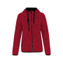 Heather damesvest met capuchon Red Melange S