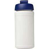 Baseline® Plus 500 ml sportfles met flipcapdeksel - Wit/Blauw