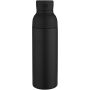 Illuminate 650 ml RCS gerecyclede dubbelwandige roestvrijstalen waterfles met 3-delige dekselset - Zwart