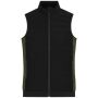 Ladies' Padded Hybrid Vest black/olive-melange 4XL