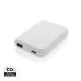 Stellar RCS rplastic 5000 mah 5W magnetische powerbank, wit