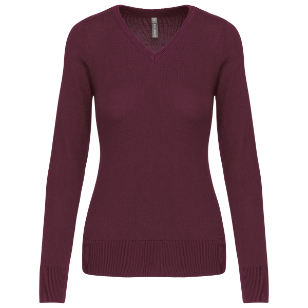 Dames pullover met v-hals