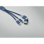 BLUE - 4 in 1 oplaadkabel type C - Marineblauw