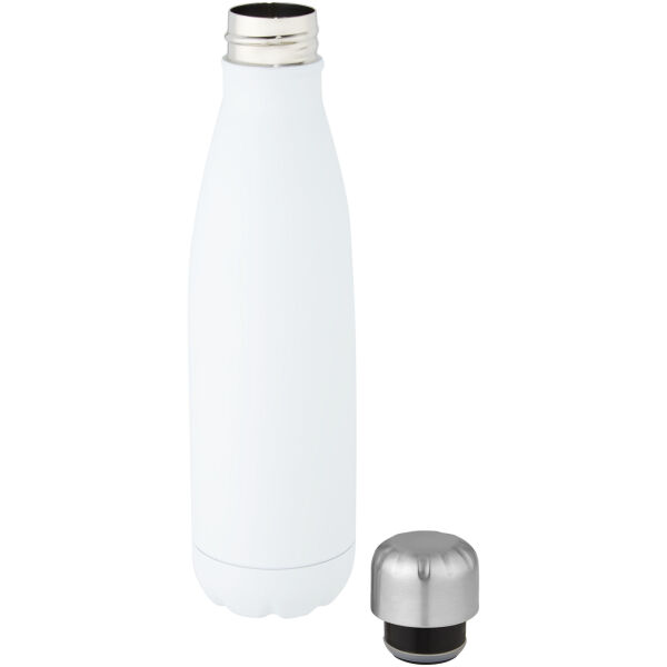 Cove 500 ml vacuüm geïsoleerde fles van RCS-gecertificeerd gerecycled roestvrij staal  - Wit