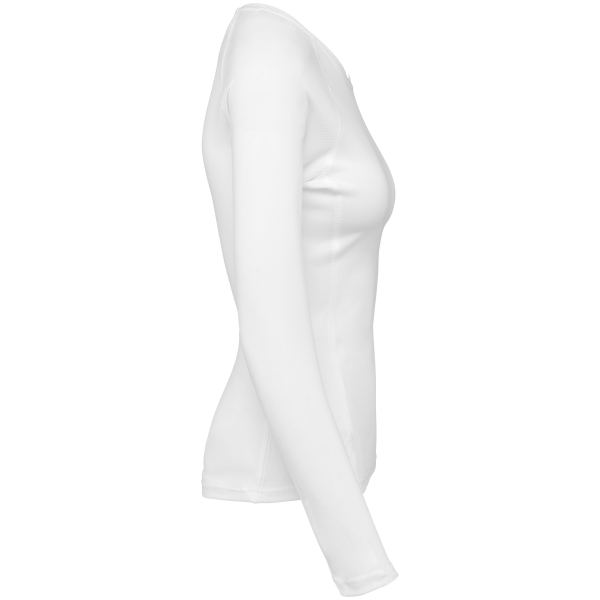 Ladies' long-sleeved sports T-shirt White XL Ladies' long-sleeved sports T-shirt White XL