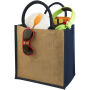 Chennai jute draagtas 16L - Naturel/Navy