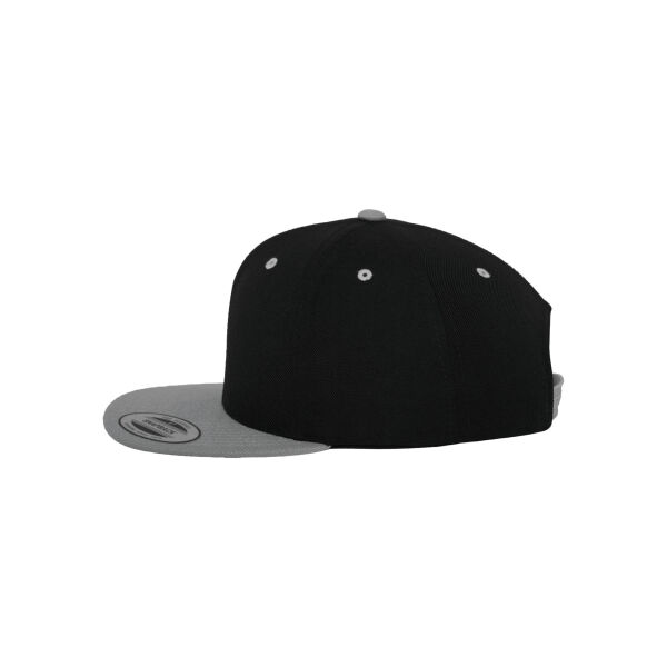 Zweifarbige Classic Snapback Cap BLACK / SILVER One Size