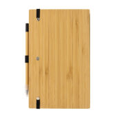 Bamboe notitieboek en infinity potlood set, bruin