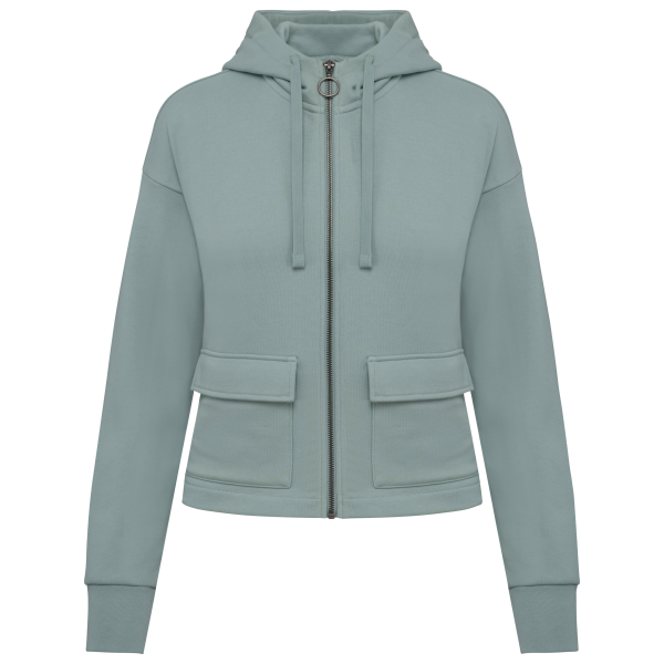 Ecologische sweatvest met capuchon French Terry Jade Green XL Ecologische sweatvest met capuchon French Terry Jade Green XL