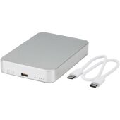 Avis 10.000 mAh RCS powerbank van gerecycled aluminium met magnetische aansluiting - Zilver Avis 10.000 mAh RCS powerbank van gerecycled aluminium met magnetische aansluiting - Zilver
