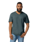 Gildan T-shirt V-Neck SoftStyle SS for him 446 dark heather 3XL