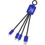 SCX.design C15 quatro oplaadkabel met oplichtend logo - Reflex blue/Zwart