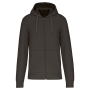 Ecologische herensweater met capuchon en ritssluiting Dark Grey 4XL