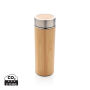 Leak proof bamboo vacuum bottle, brown