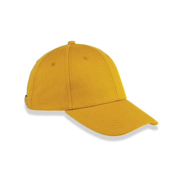 6-panel pet van biologisch katoen Mustard One Size 6-panel pet van biologisch katoen Mustard One Size