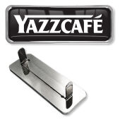 Metalen badge 60 x 20 mm met fc bedrukking