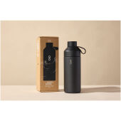 Big Ocean Bottle 1000 ml vacuümgeïsoleerde waterfles - Obsidiaan zwart