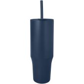 Brady 900 ml RCS gecertificeerde geïsoleerde beker met siliconen rietje - Navy