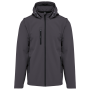 3-laags uniseks softshelljas met afneembare capuchon en mouwen Titanium XXL