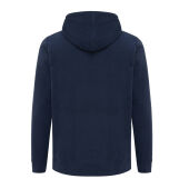 Iqoniq Trivor gerecycled polyester fleece hoodie, donkerblauw (L)