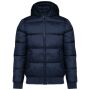 Uniseks donsjas met capuchon in gerecycled ripstop navy 3XL