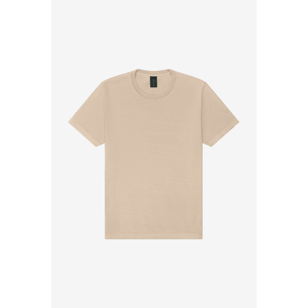 Dik uniseks t-shirt met vintage wash Khaki XXL Dik uniseks t-shirt met vintage wash Khaki XXL