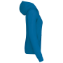 Damessweater met capuchon in contrasterende kleur Tropical Blue / White S
