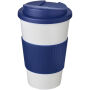 Americano® 350 ml geïsoleerde beker met handvat - Wit/Blauw Americano® 350 ml geïsoleerde beker met handvat - Wit/Blauw