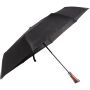 SCX.design R03 houten automatische open/dicht opvouwbare paraplu - Zwart