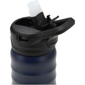 Knox 350 ml RCS gerecyclede dubbelwandige roestvrijstalen sportfles met uitklapbaar rietje - Marineblauw